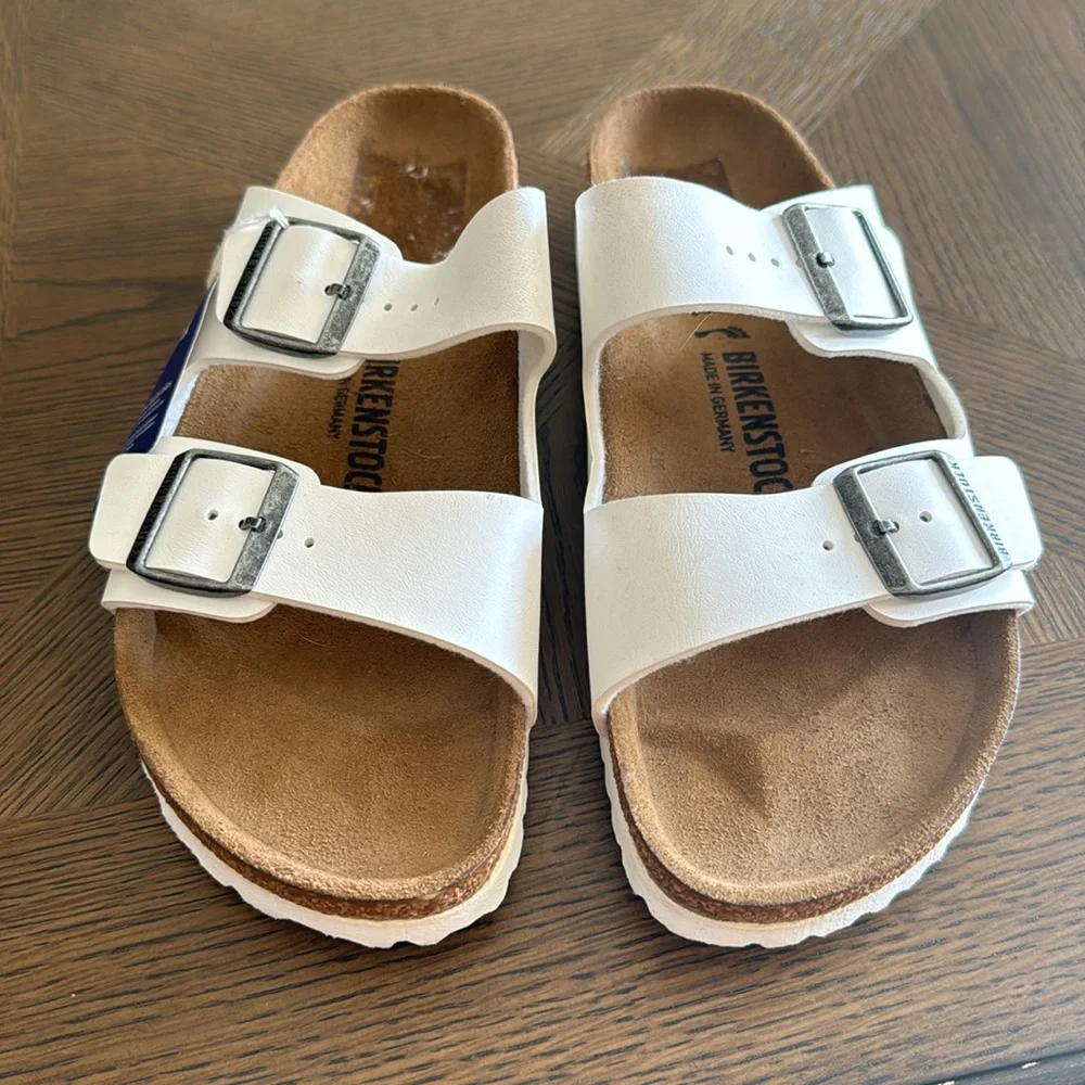 BIRKENSTOCK Arizona Deserts slide Sandal Men, White,SZ 42EU 9US,BRAND NEW$135